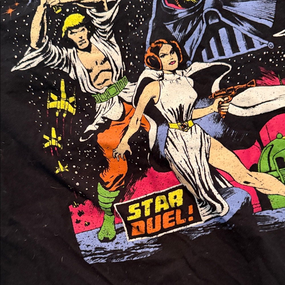 Star Wars Black Tee with Colorful Graphic - Short Sleeve - Picture 6 of 7